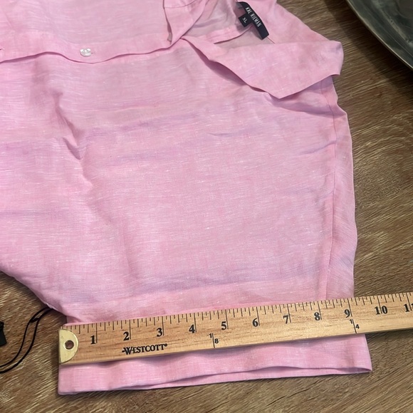 KAL RIEMAN KIMONO SHIRT DRESS, NWT, short sleeve, collared, light pink, size XL - Picture 13 of 14